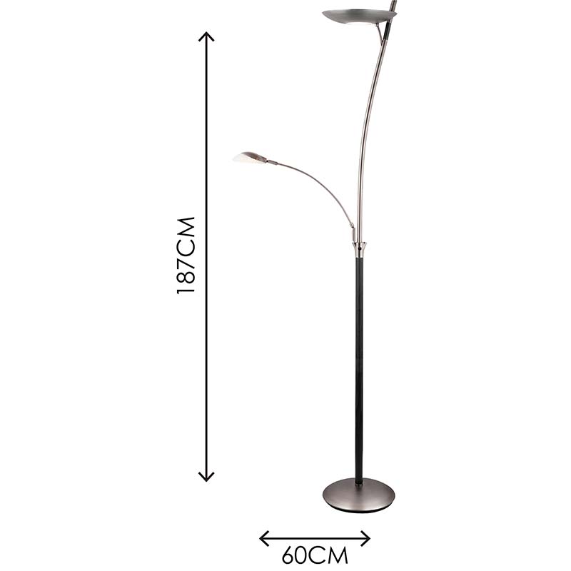 Lampada da terra creativa in latta con doppio dimmer continuo ed estetica chic