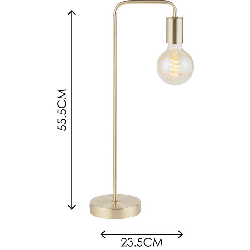 Lampada da tavolo semplice e moderna dal design autentico Lampada da tavolo industriale vintage Ottone opaco E27