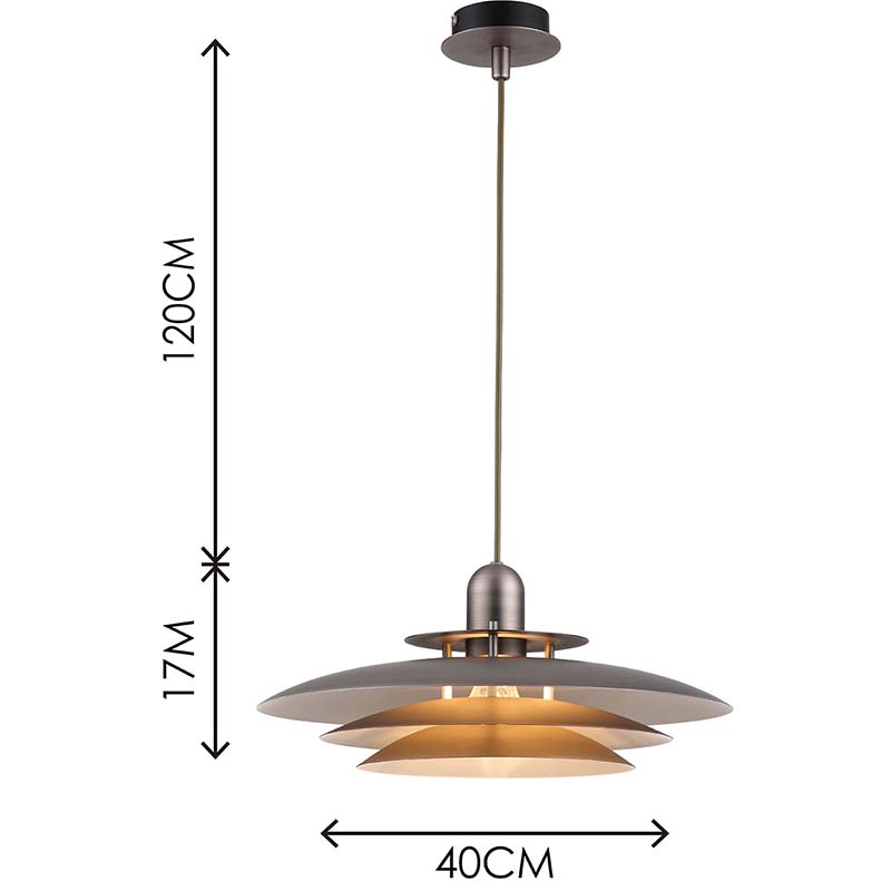 Nordic Round Light Attraente Lampadario Louvre Pendent Light Altezza regolabile in latta E27