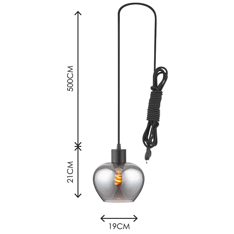 Modren Elegant Light Kelly Chandelier Full Smoke Glass Regolabile Finestra Lampada a sospensione Gancio E27