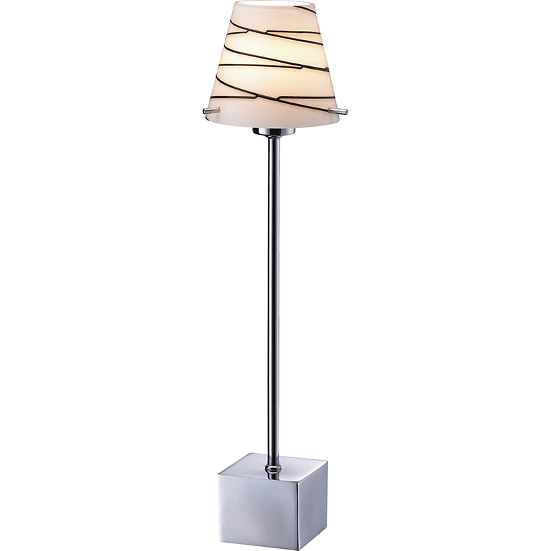 Mini elegante lampada da tavolo semplice semplice H38CM con vetro a strisce Bk&wh G9 dim