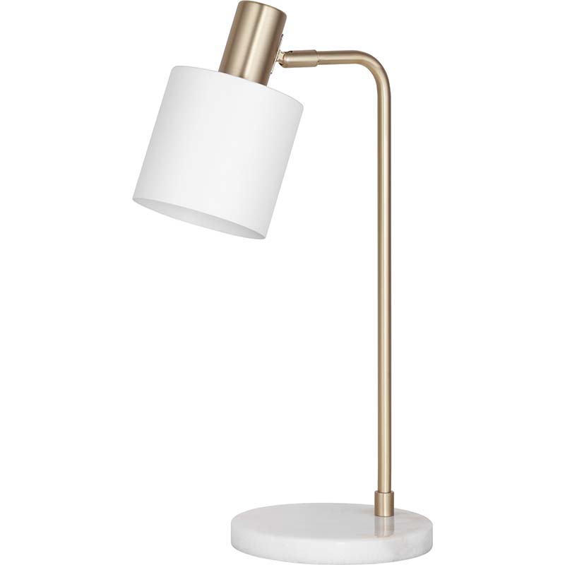 Elegante lampada da tavolo dal design autentico nordico per la lettura bianco opaco E27