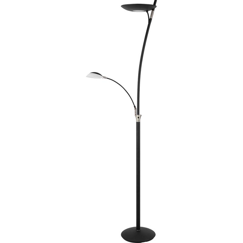 Lampada da terra dal design elegante Lampada da terra creativa Sabbia nera con Twin Stepless Dim