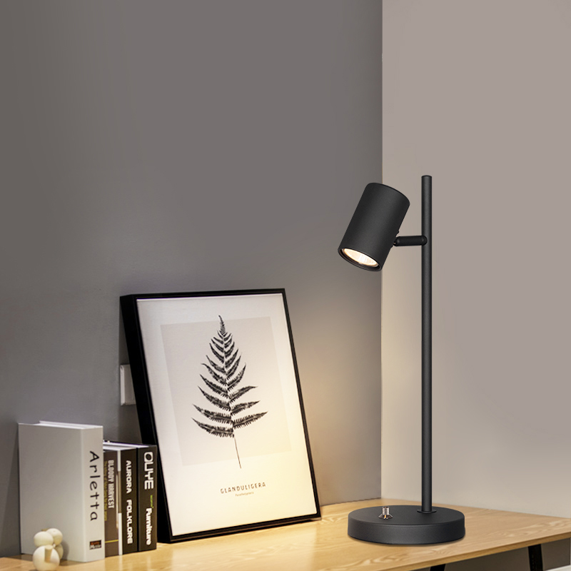 Lampada da tavolo in stile Noor Morden Lampada da tavolo Spot Light Decor con giunto cardanico a 360 gradi GU10 dimmerabile