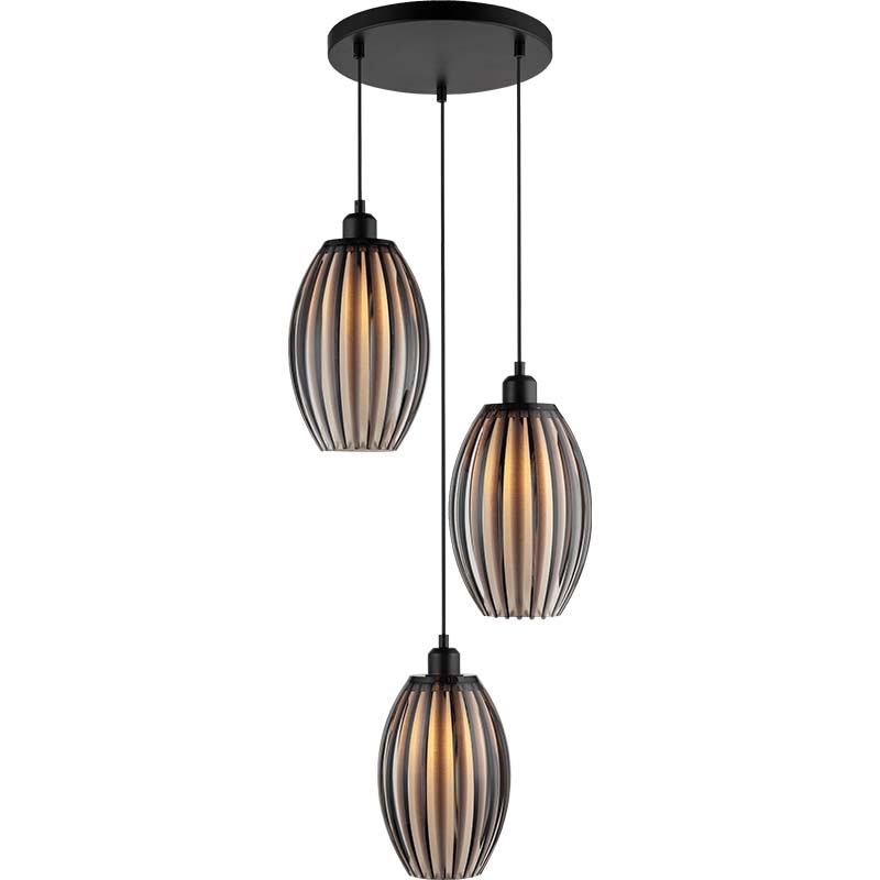 Lampada da scrivania decorativa in design Calamaris con attacco E14 e colore grigio fumo