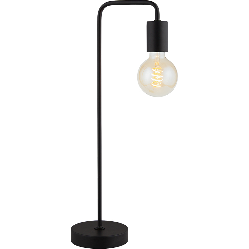 Lampada da tavolo semplice e moderna dal design autentico Lampada da tavolo industriale vintage nero opaco E27