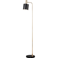 Elegante lampada da terra nera opaca dal design autentico nordico E27