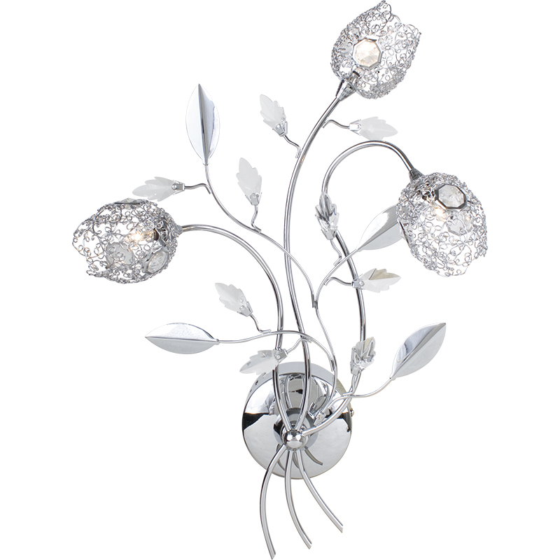 Lampada da parete Crystal Flower 3lys Design elegante di Creative Wall Sconce G4