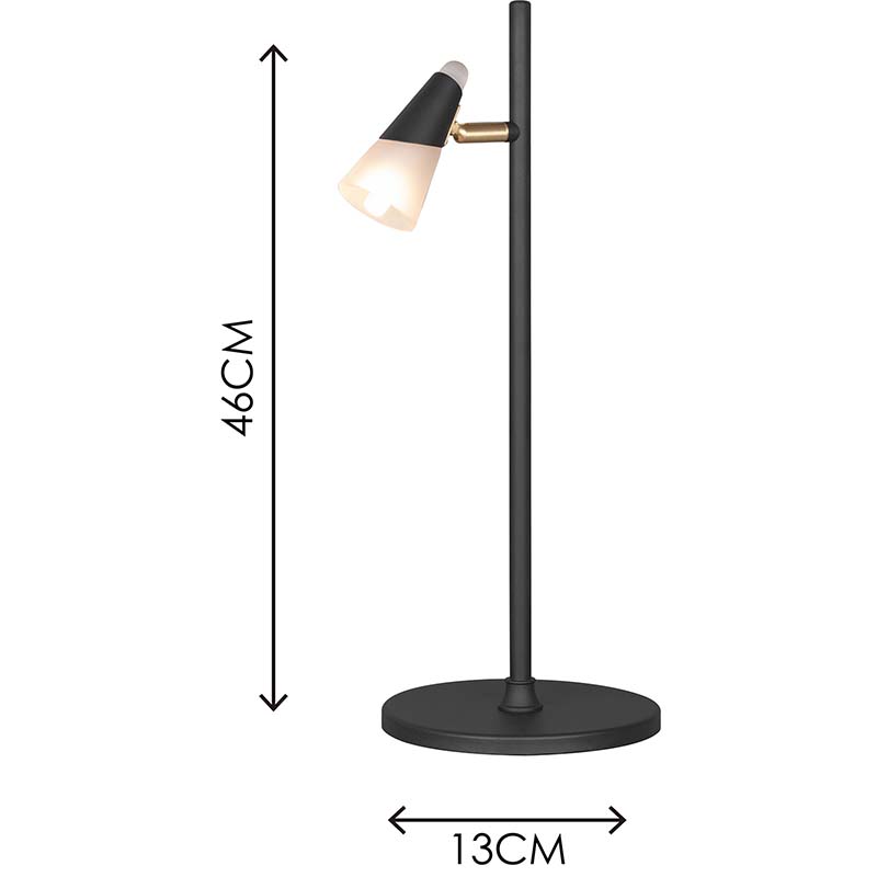 ORION Semplice Attraente Lampada Da Tavolo Da Tavolo Spot Light Decor con Vetro Smerigliato G9