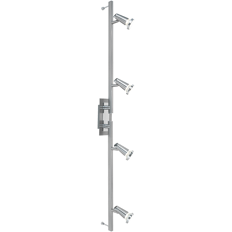 Faretto Moderno Orientabile a Soffitto a 4 Luci Luce Industriale Satinata GU10