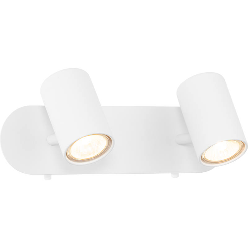 Lampada da parete in stile nordico moderno Lampada da parete a due punti Decor Light Sandy White GU10 Dim