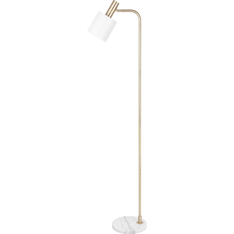 Elegante lampada da terra dal design autentico nordico per la lettura bianco opaco E27