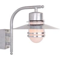 Lampada da parete per esterni classica nordica con diffusore in vetro zincato E27 IP54