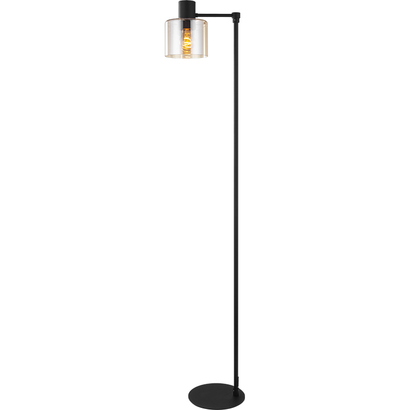 Lampada da terra in vetro ambrato decorativo moderno stile semplice da terra E27 dim