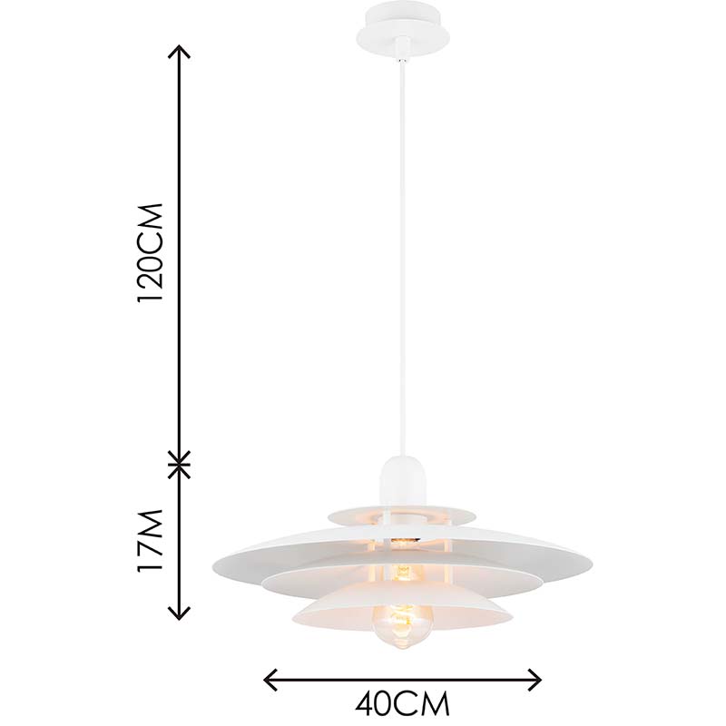 Nordic Round Light Attraente Lampadario Louvre Lampada a sospensione Regolabile in altezza Tutto bianco opaco E27