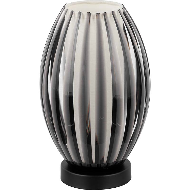 Lampada da scrivania decorativa in design Calamaris con attacco E14 e colore grigio fumo