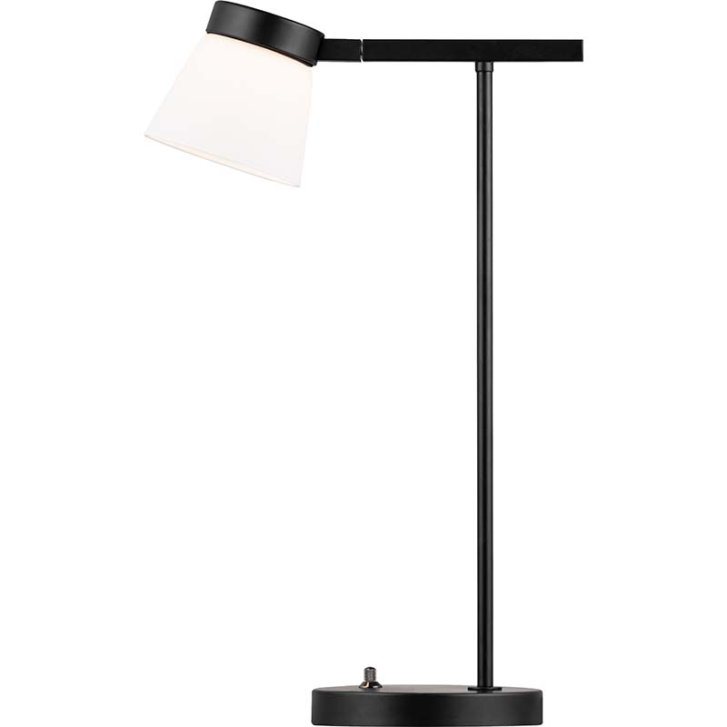 Elegante lampada da studio in vetro opale con attacco G9 e base nera opaca