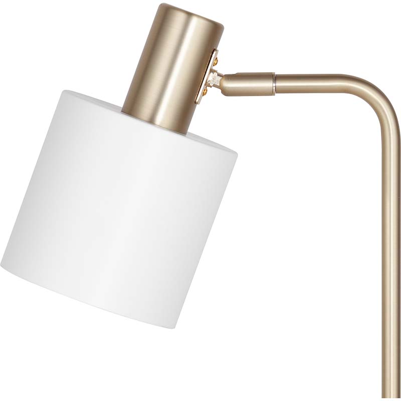 Elegante lampada da tavolo dal design autentico nordico per la lettura bianco opaco E27