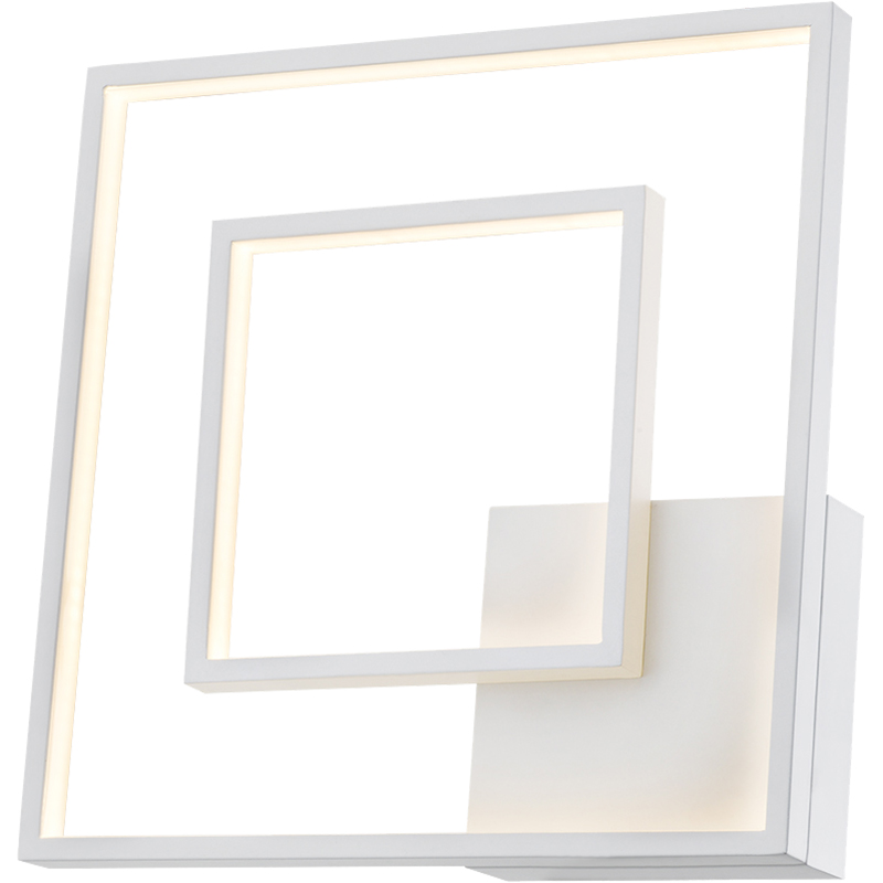 Lampada da soffitto quadrata doppia a strisce luminose a LED antiabbagliamento - Dia.35cm - Bianco sabbia - DIM