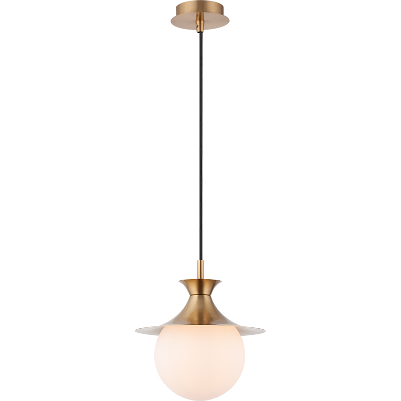 Elegante lampada a sospensione in vetro lecca-lecca con frutta in erba opale Dia25cm E14