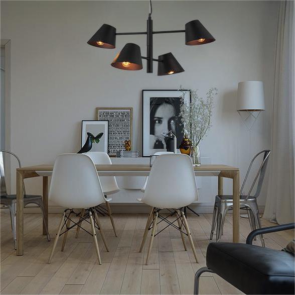 Nordic Modern Simple Light con Twin Swing Arms Lampada a sospensione a soffitto regolabile 4lys E27