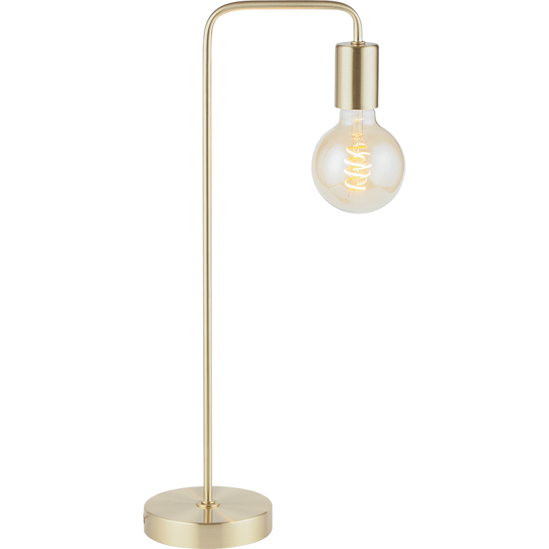 Lampada da tavolo semplice e moderna dal design autentico Lampada da tavolo industriale vintage Ottone opaco E27