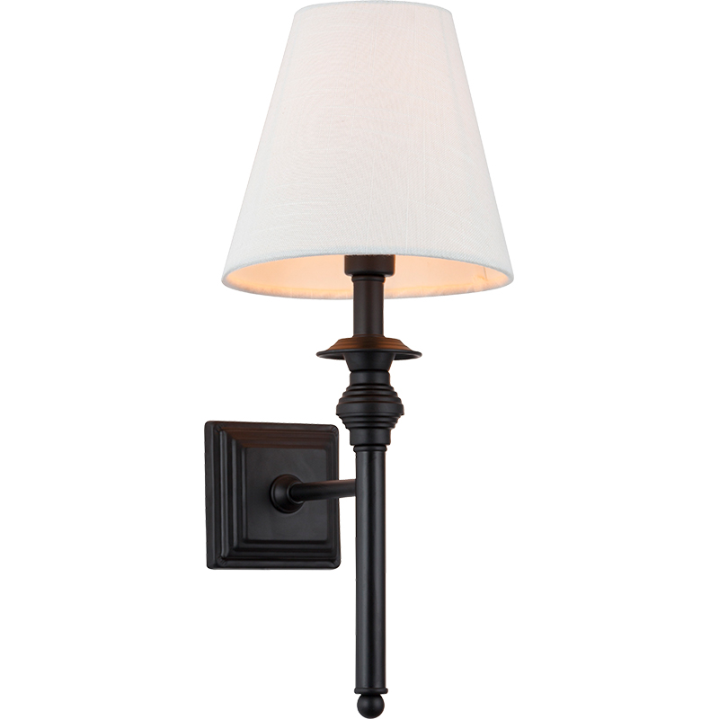 Classico design autentico di applique da parete Light Matt Black E14