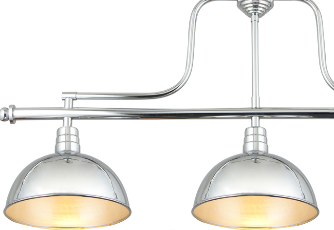 Lampada a sospensione in metallo nordico Three Haeds Nickle Chrome E14