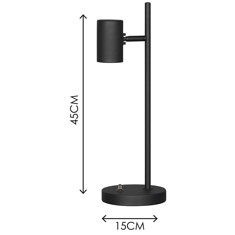 Lampada da tavolo in stile Noor Morden Lampada da tavolo Spot Light Decor con giunto cardanico a 360 gradi GU10 dimmerabile