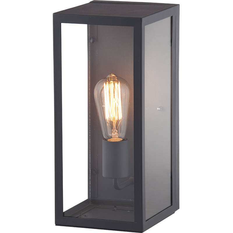 Nordic Outdoor Lampada da Parete Quadrata Bronzo Grafite E27 IP44