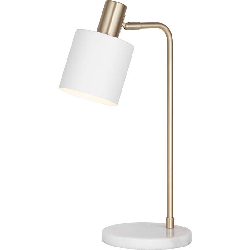 Elegante lampada da tavolo dal design autentico nordico per la lettura bianco opaco E27