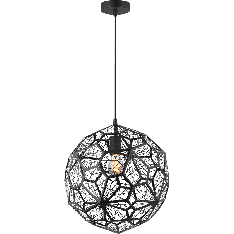 Design elegante della lampada a sospensione a sfera in acciaio inossidabile al titanio 40 cm Sandy Black E27