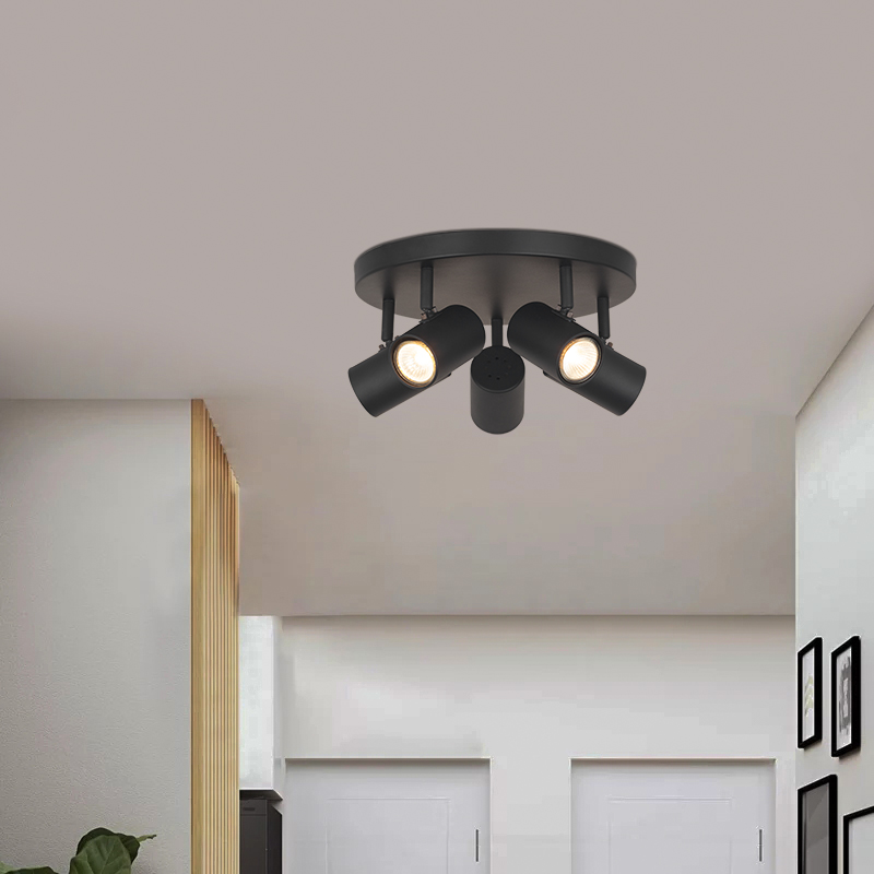 Lampada da soffitto in stile nordico moderno Lampada da soffitto decorativa semplice 5lys Sandy Black GU10