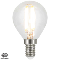 Ambiente perfetto con la lampadina trasparente da 230 V E14 G45 LED 4,5 W Dim-to-Warm