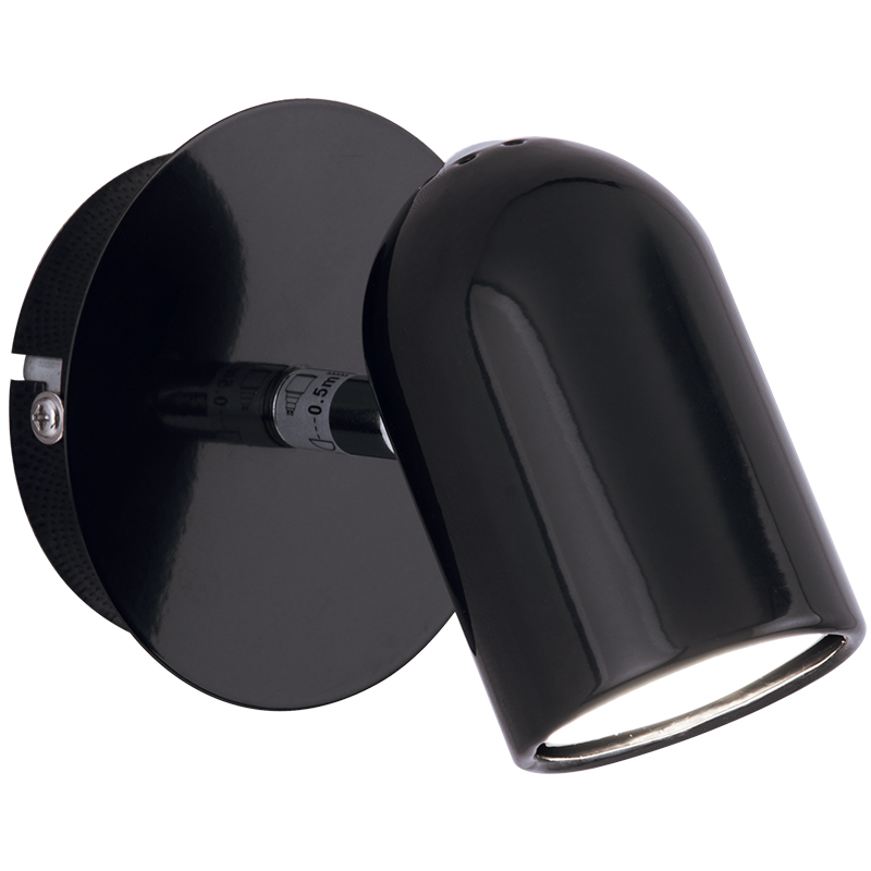 Lampada da parete moderna a LED regolabile per interni orientabile Shinny Black GU10