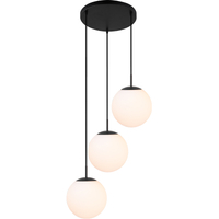 Design semplice e accattivante Design a sfera in vetro Lampada a sospensione 3lys Vetro opale E27